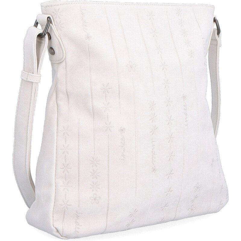 Kabelka ze syntetické kůže crossbody Indee béžová 6301 K 106554221