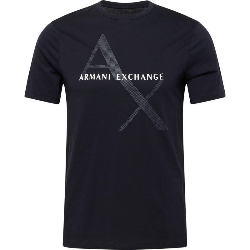 ARMANI EXCHANGE Tričko noční modrá / bílá
