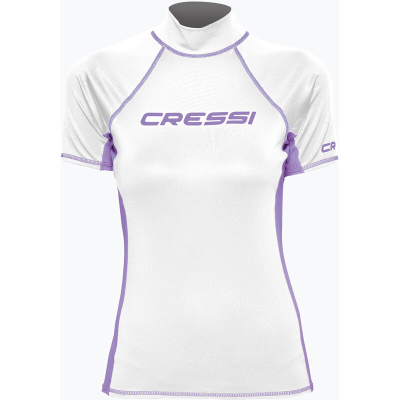 Dámské plavecké tričko Cressi Rash Guard S/SL bílo-fialové