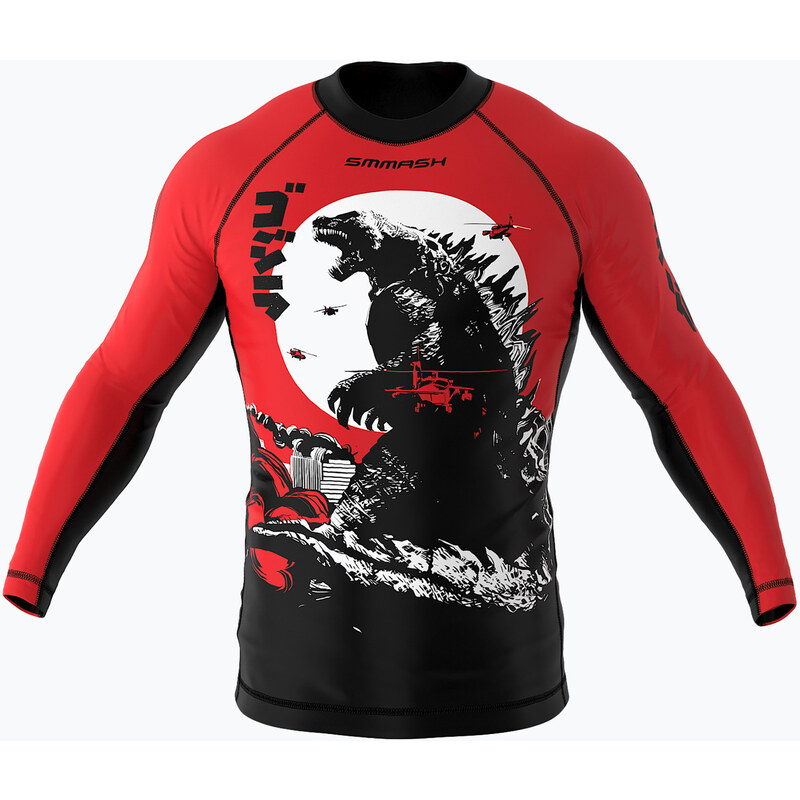 Dětský rashguard longsleeve SMMASH Zilla červený