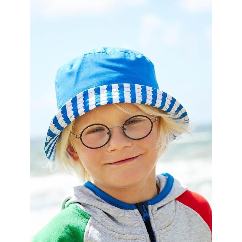 LEGO Wear Dětský oboustranný bavlněný klobouček LEGO Alex Blue