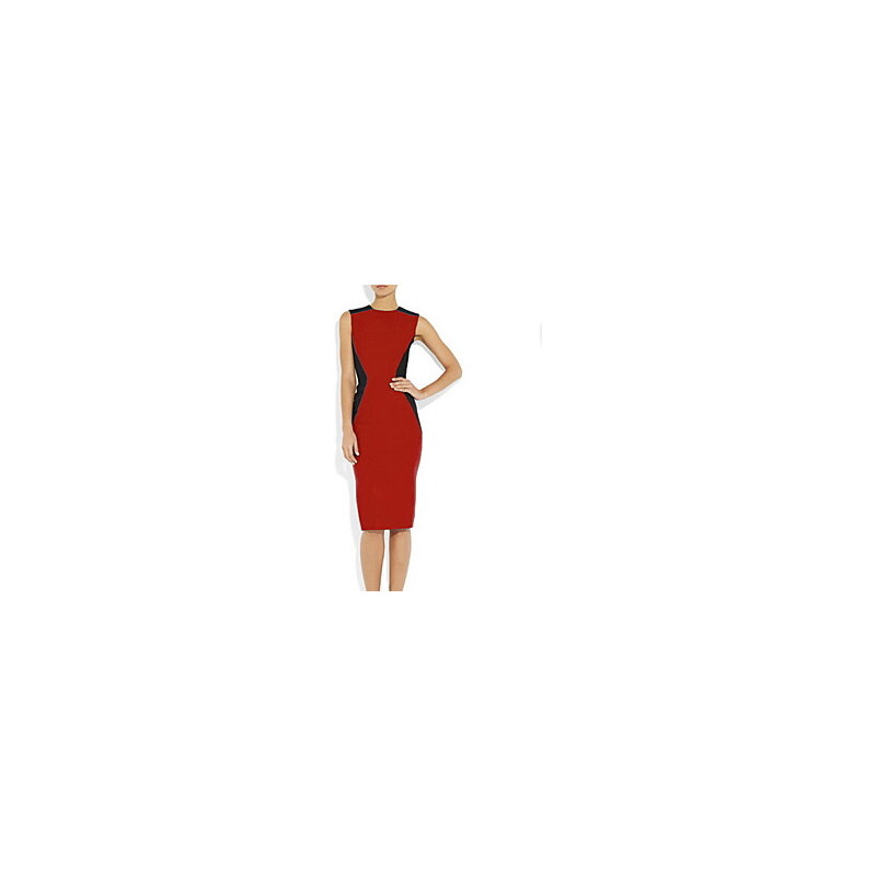 LightInTheBox SZ Women's Splicing Red Zipper Behind Dress