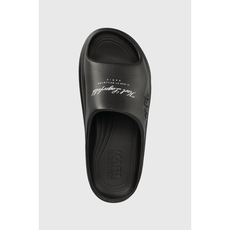 Pantofle Karl Lagerfeld SKOONA dámské, černá barva, KL85007