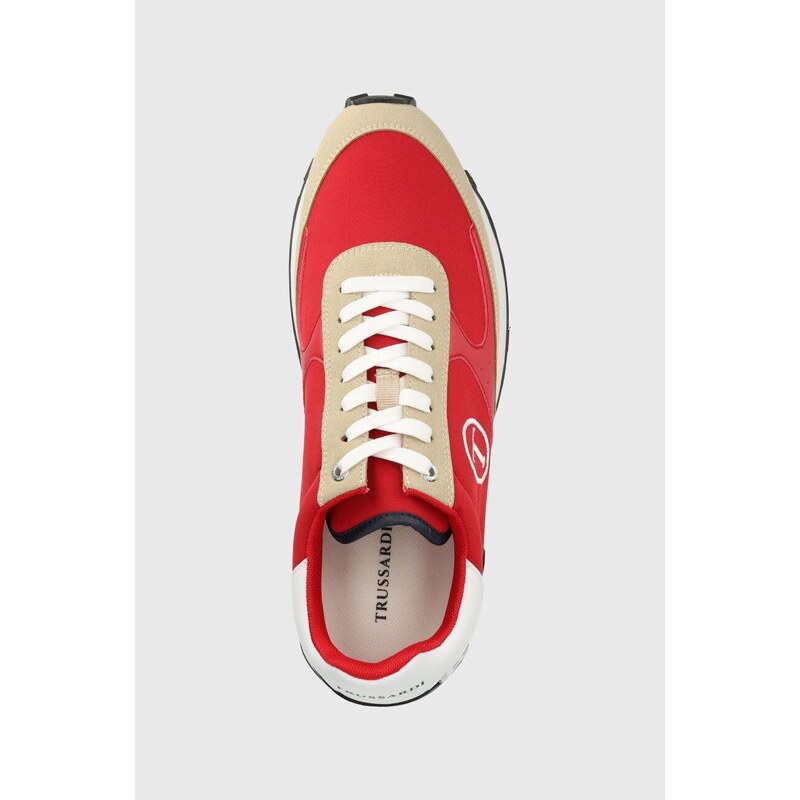 Sneakers boty Trussardi Palace červená barva, 77A00512 9Y099998