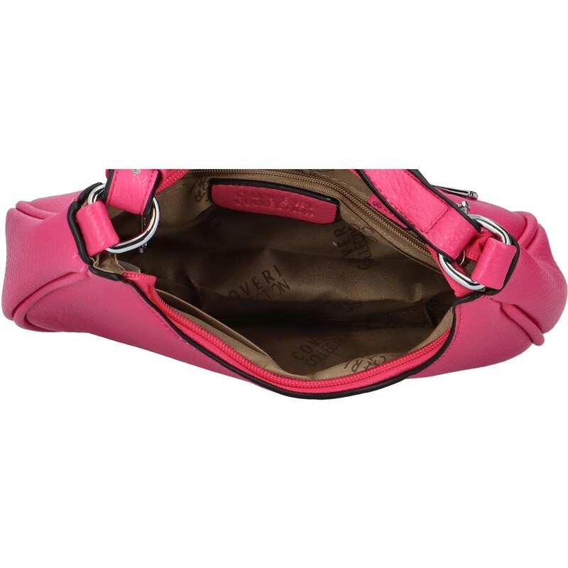 Coveri World Malá kabelka ve stylu gondola fuchsiová - Coveri Venetia růžová