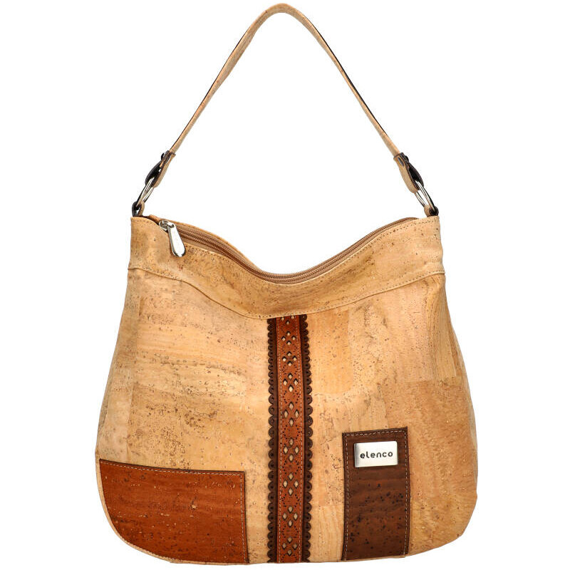 ELENCO Korková dámská kabelka 830MS camel hnědá 80428316