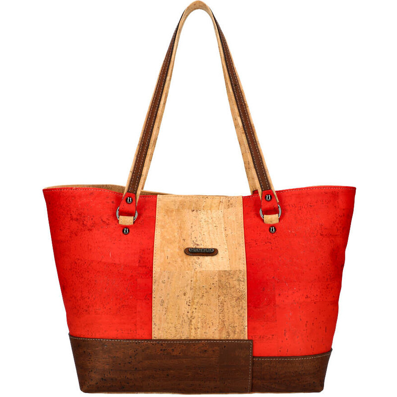 ELENCO Korková dámská kabelka přes rameno 805MS červená 80428304
