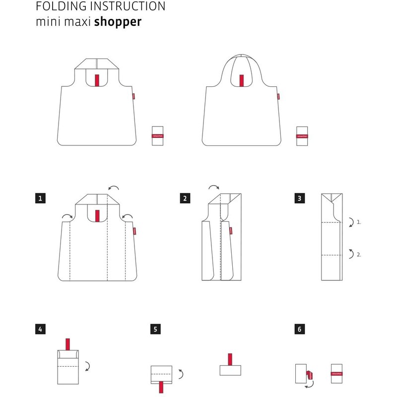 Reisenthel Skládací taška Mini Maxi Shopper collection red