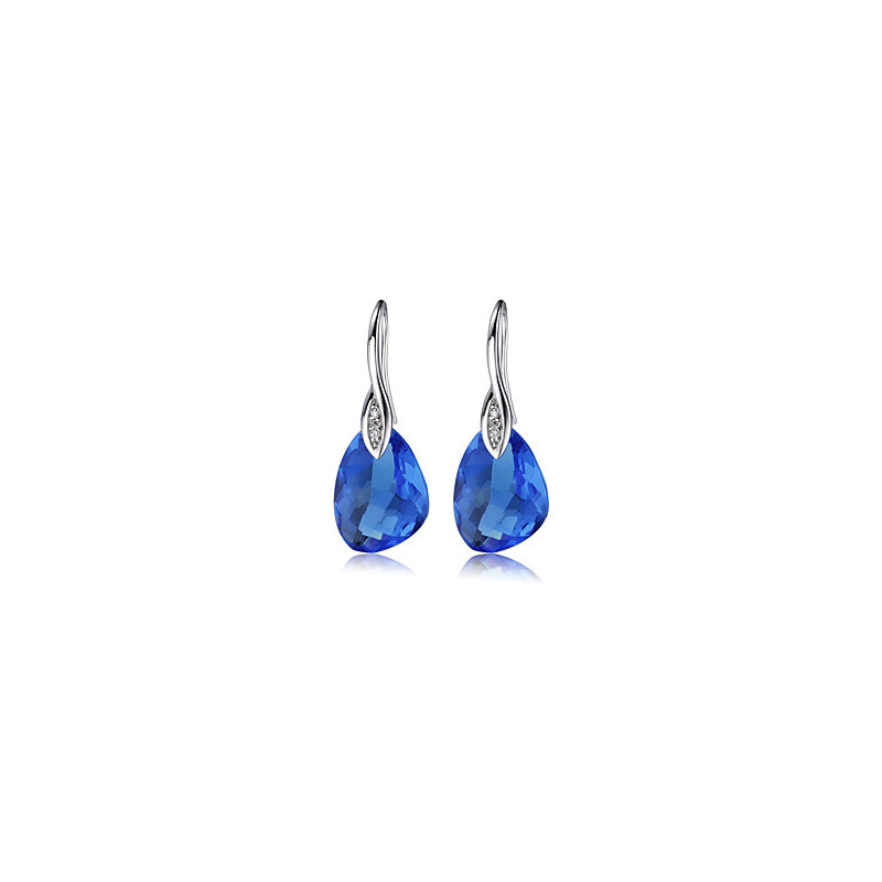 LightInTheBox BESO Women's Blue 925 Silver Cystal Irregular Earings R0071BL-L(1217MM)