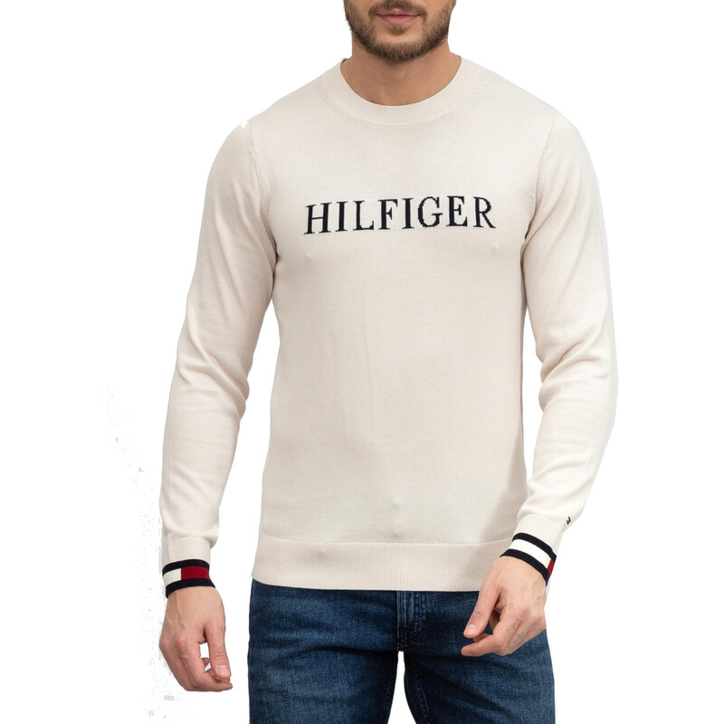 Pánský béžový svetr Tommy Hilfiger