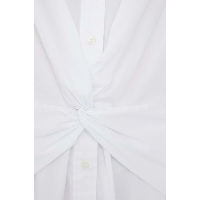 Šaty Lauren Ralph Lauren bílá barva, midi