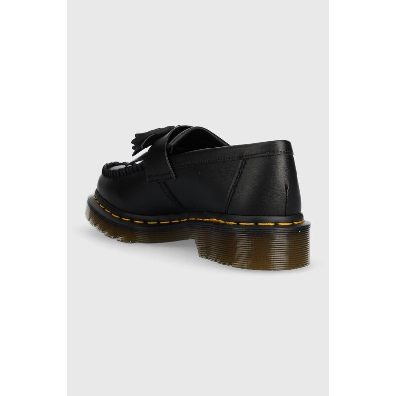 Mokasíny Dr. Martens Vegan Adrian dámské, černá barva, na plochém podpatku, DM30744001