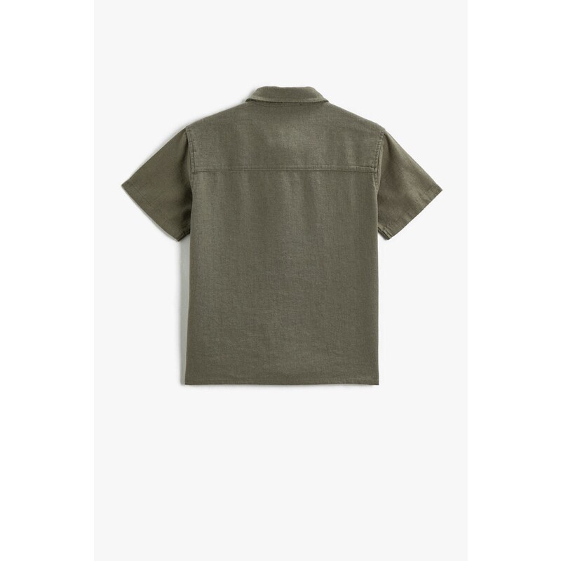 Koton Linen Blend Shirt Short Sleeve