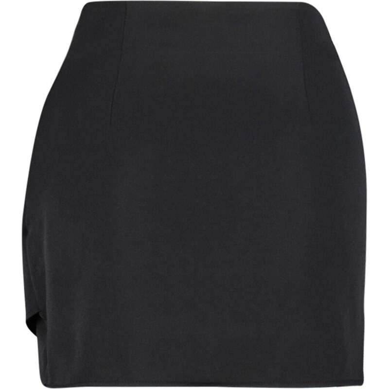 Trendyol Black Mini Weave Shirred Shirred Skirt