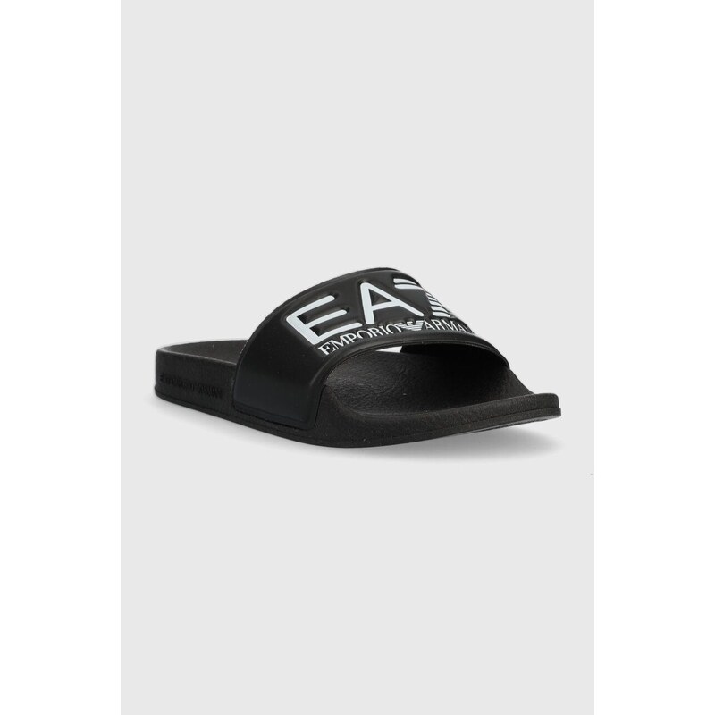 Dětské pantofle EA7 Emporio Armani černá barva