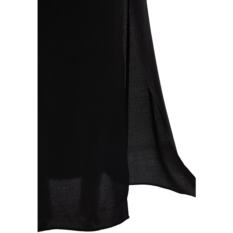 Trendyol Black Maxi Woven Skirt With Accessories, 100% Cotton