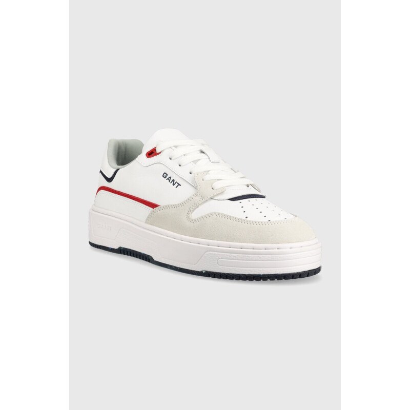 Kožené sneakers boty Gant Kanmen bílá barva, 26631935.G29