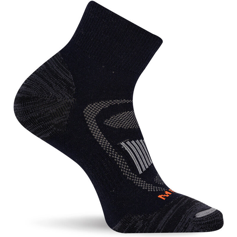 Unisex ponožky Merrell MEA33528Q1B4 BLACK ZONED HIKING QUARTER