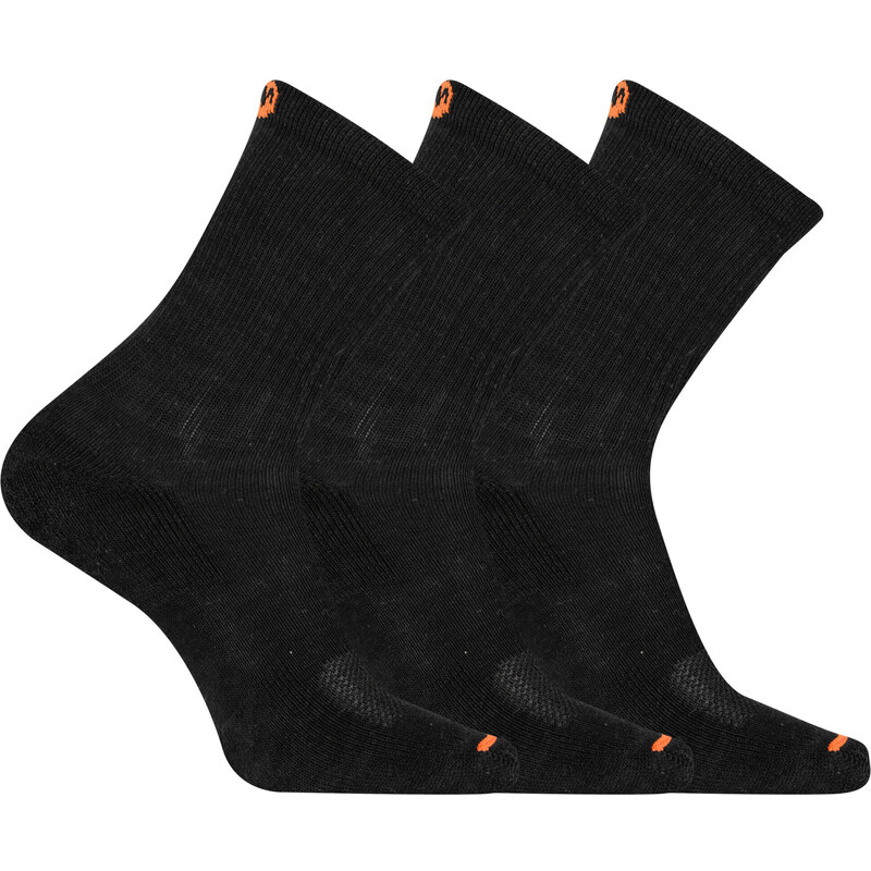 Unisex ponožky Merrell MEA33564C3B2 BLACK CUSHIONED COTTON CREW (3 packs)
