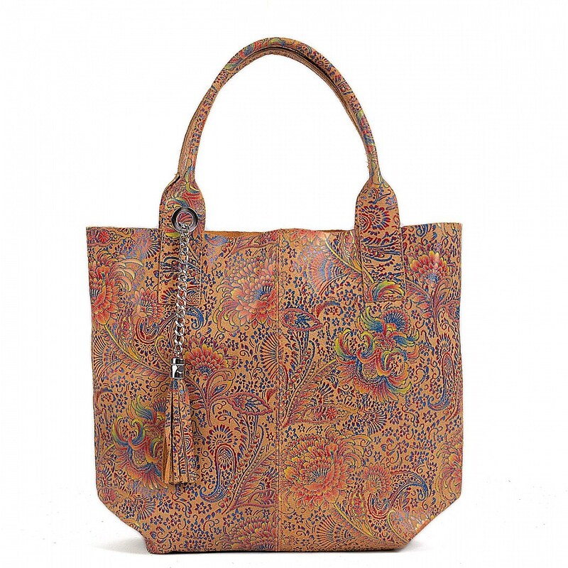 Luxusní italská kabelka z pravé kůže VERA "Indonezia" 32x42cm