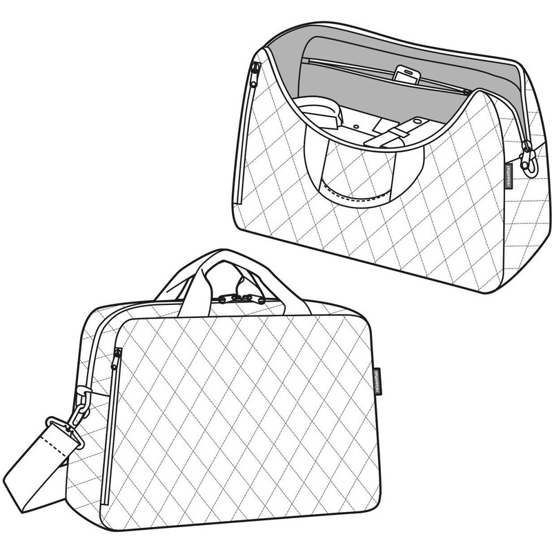 Cestovní taška Reisenthel Duffelbag M Rhombus light grey