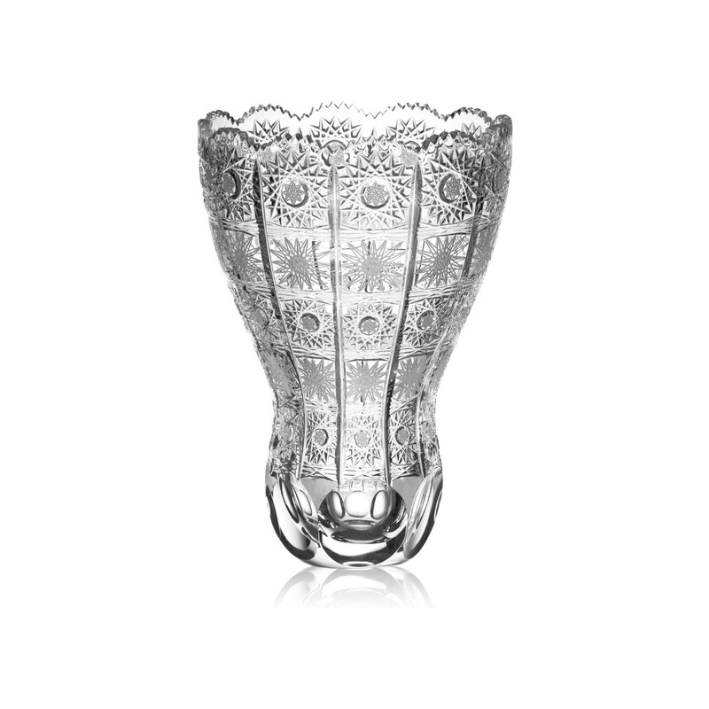 Bohemia Crystal Ručně vyráběná a ručně broušená váza 305mm