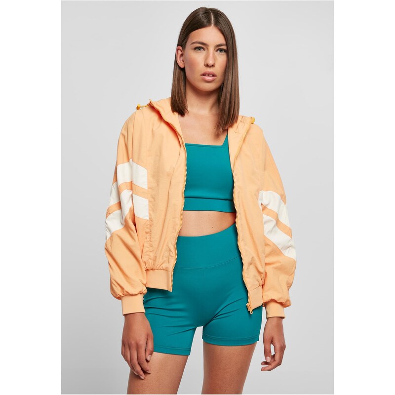 Urban Classics Dámská bunda Crinkle Batwing Col.paleoranžová