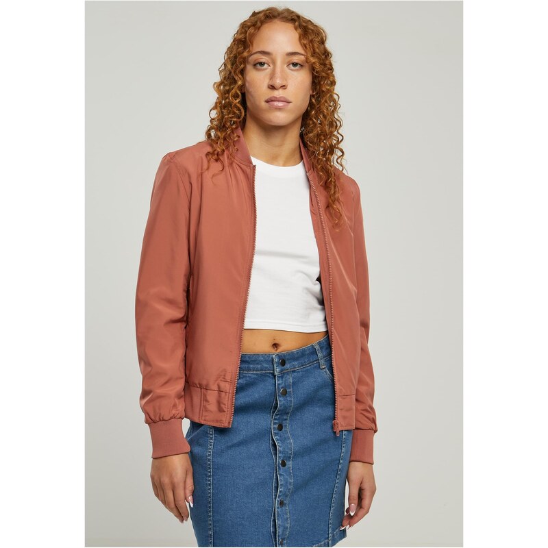 UC Ladies Dámská terakotová bunda Light Bomber Jacket