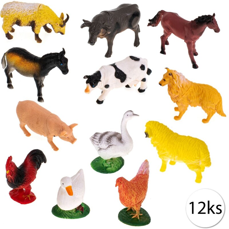 FunPlay 5842 Figurky zvířátek FARMA, 12ks