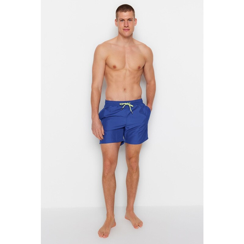 Trendyol Blue Basic Standard Size Marine Shorts