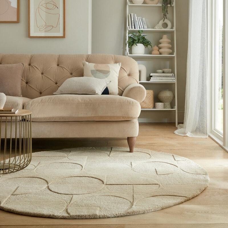 Flair Rugs koberce Kusový koberec Moderno Gigi Natural kruh - 160x160 (průměr) kruh cm