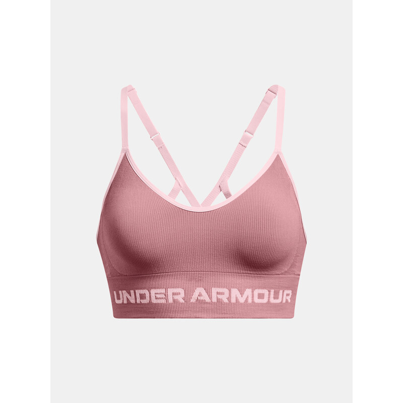 Under Armour Podprsenka UA Seamless Low Long Rib-PNK - Dámské