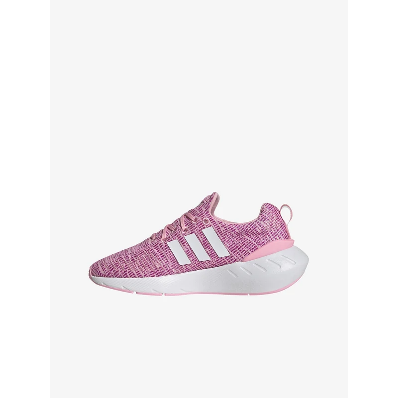 Růžové holčičí žíhané boty adidas Originals Swift Run 22 - GLAMI.cz