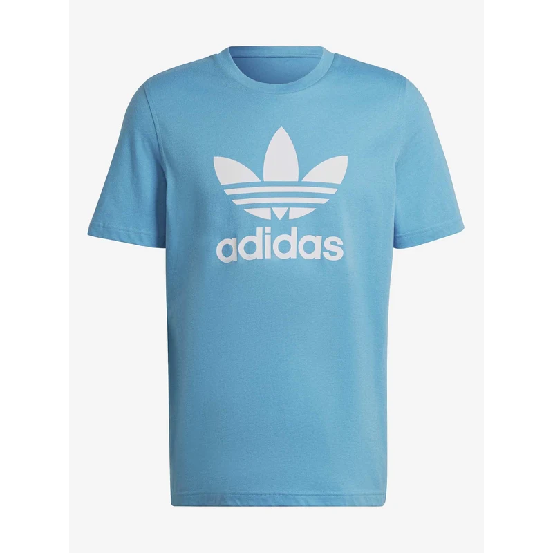 Světle modré pánské tričko adidas Originals - GLAMI.cz
