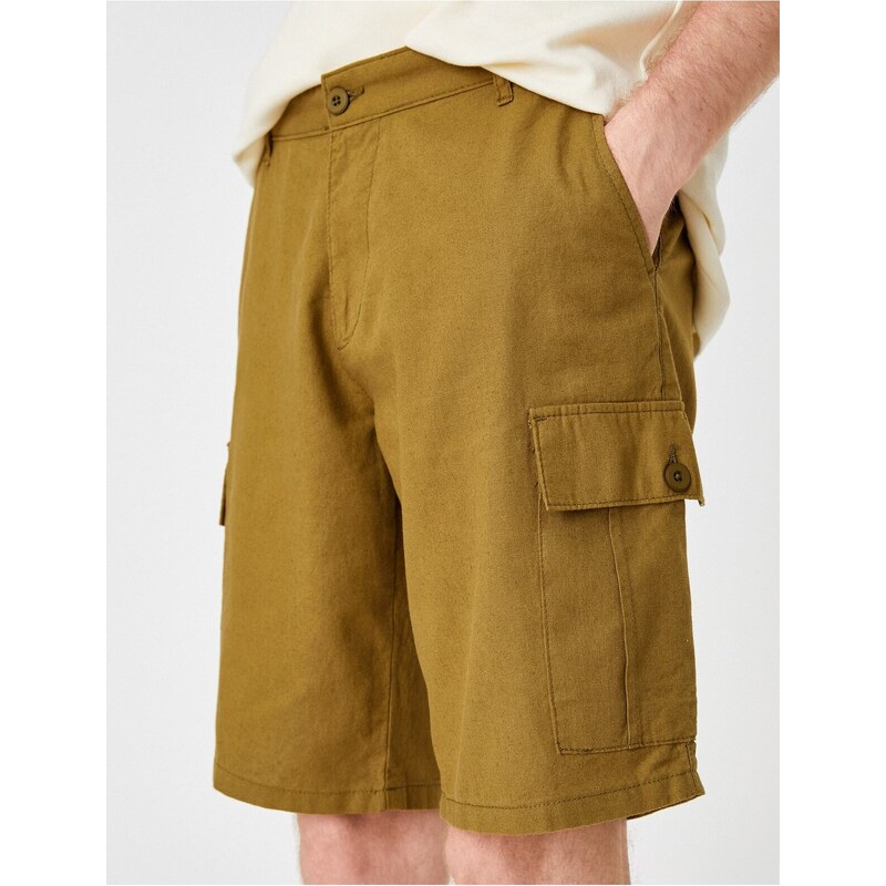 Koton Shorts - Khaki - Normal Waist