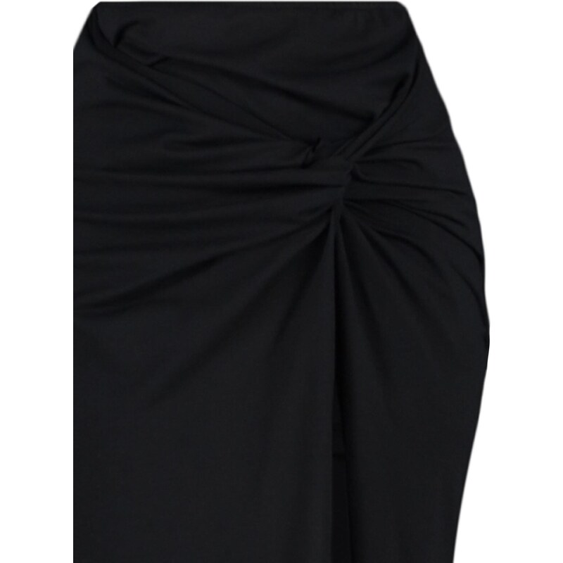 Trendyol Black Maxi Knitted Skirt With Tassels