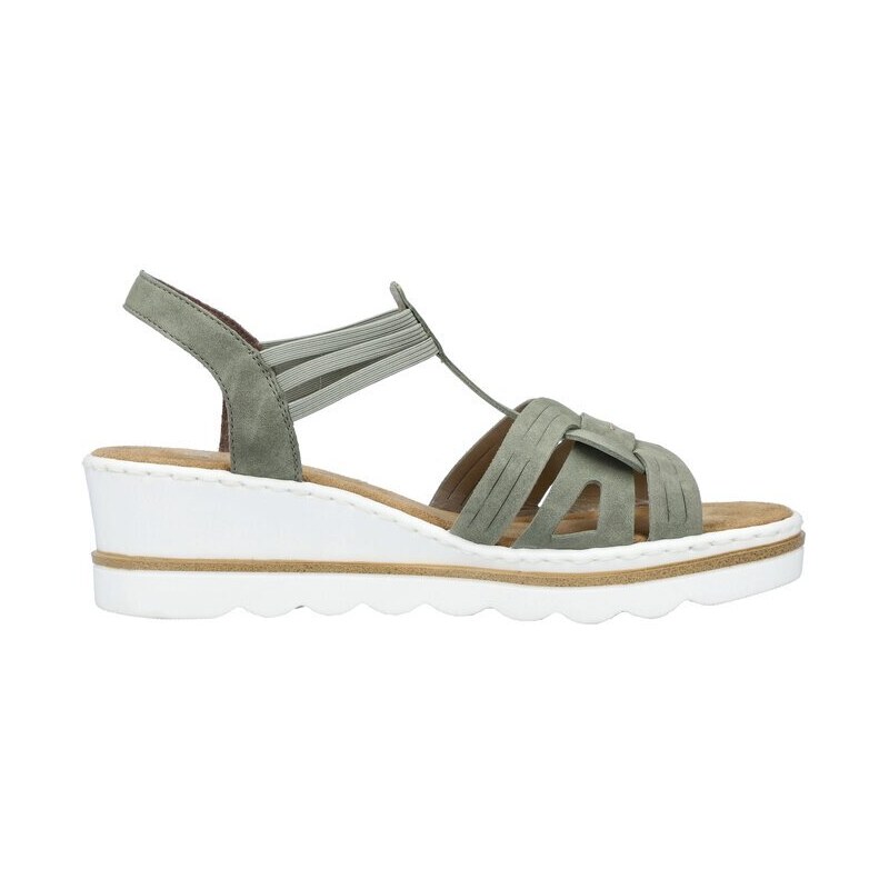 Efektní a pohodlné sandály Rieker 67459-52 zelená