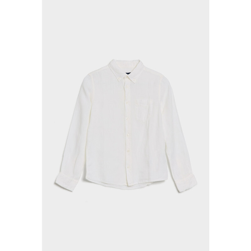 KOŠILE GANT LINEN LS BD SHIRT bílá 122/128