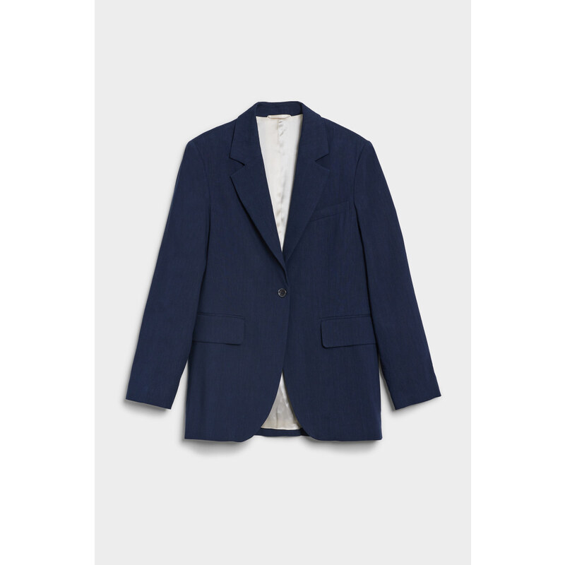 SAKO GANT REG STRETCH LINEN BLAZER modrá 42