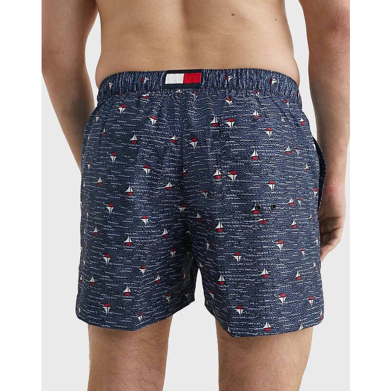 Pánské plavky Tommy Hilfiger print UM0UM02827 - modrá