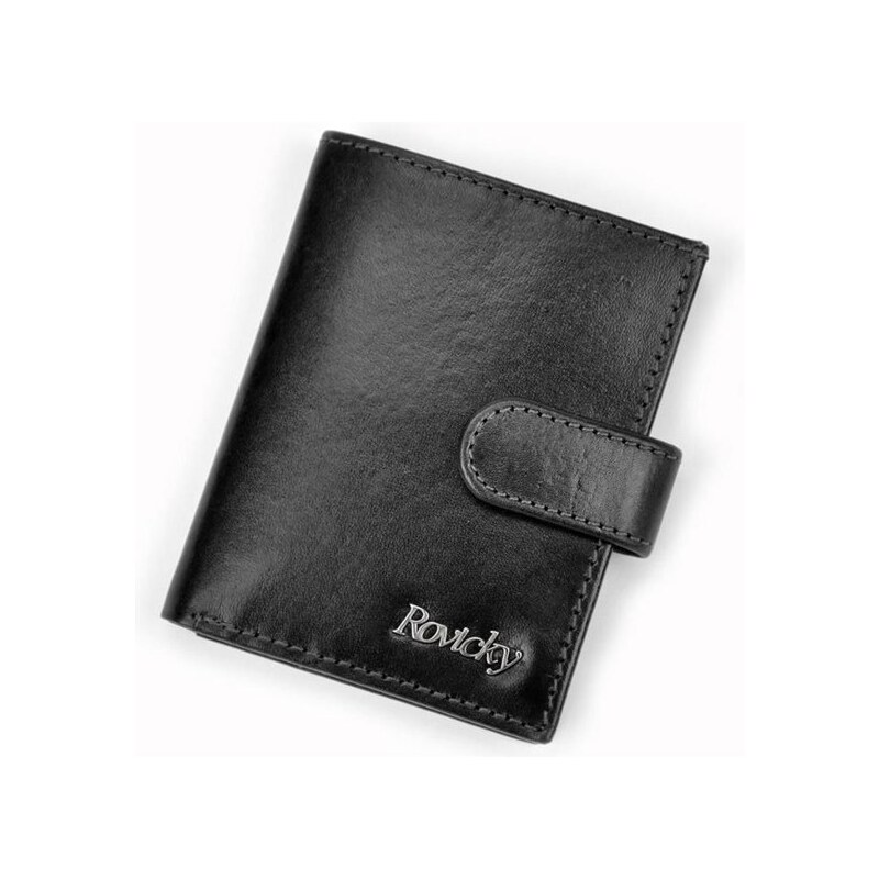 Rovicky kožená peněženka na doklady RFID Černý Rovicky GRTW-04-VT-R8s2