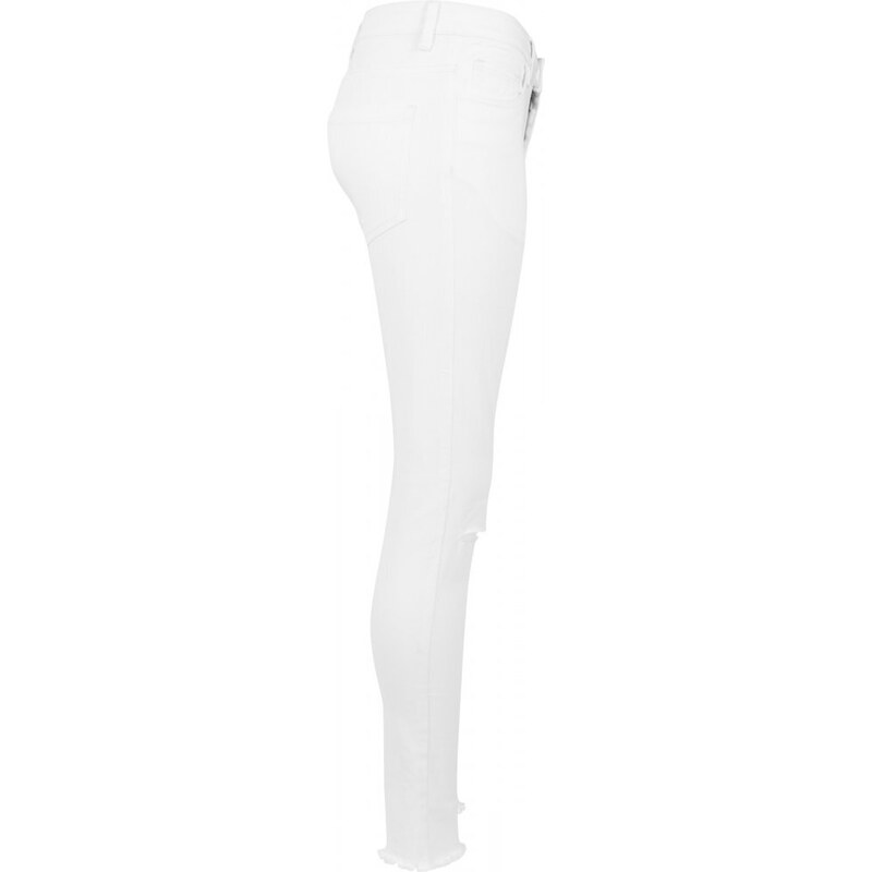 URBAN CLASSICS Ladies Cut Knee Pants - white