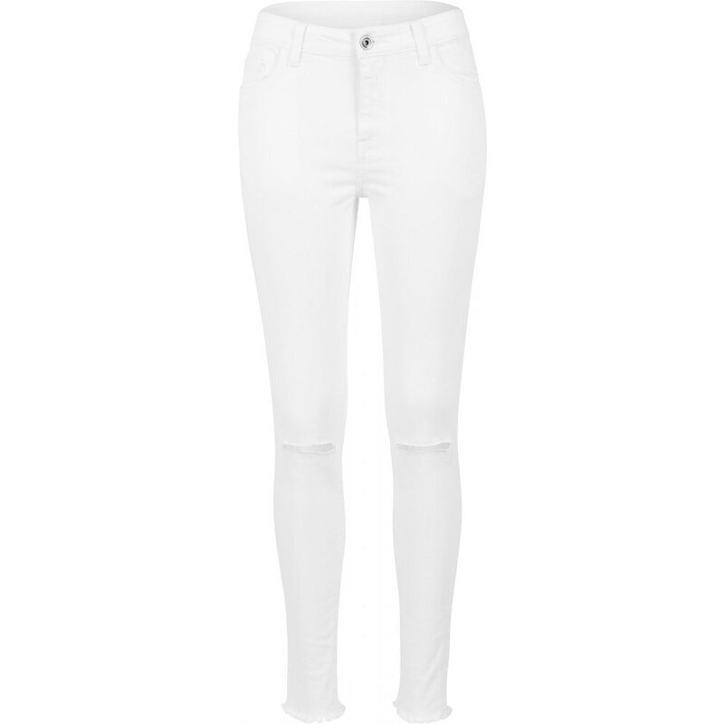 URBAN CLASSICS Ladies Cut Knee Pants - white