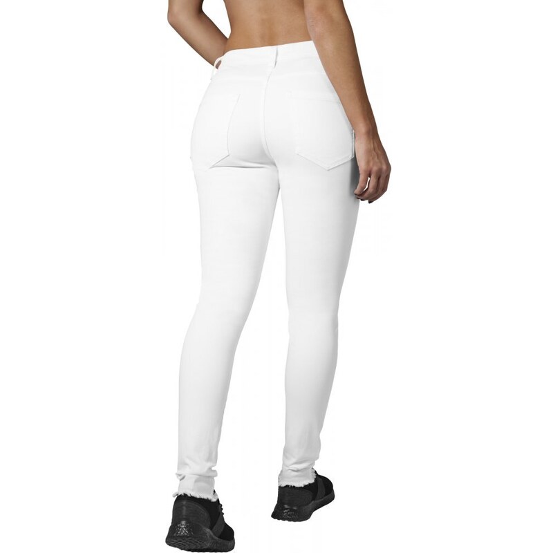 URBAN CLASSICS Ladies Cut Knee Pants - white