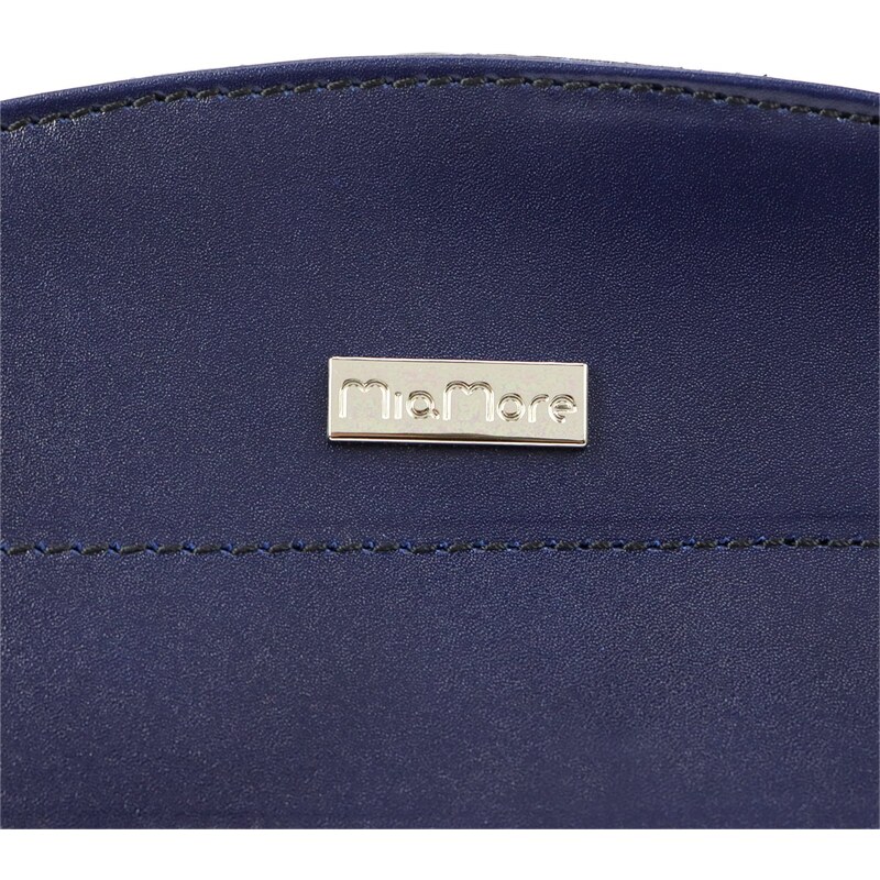 Kožená crossbody kabelka MiaMore 01-012 modrá