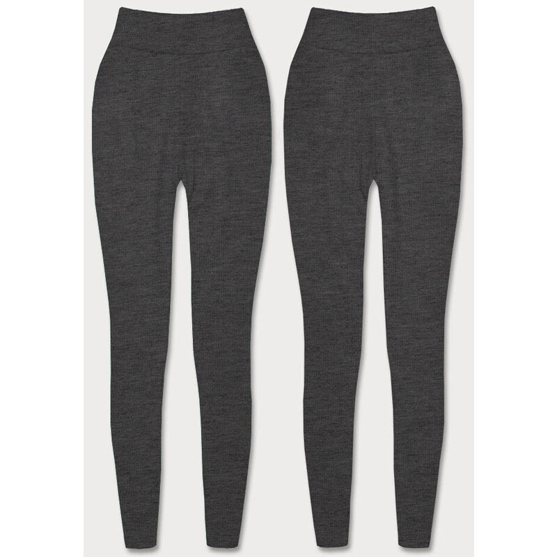 J.STYLE Silné bavlněné legíny tmavě šedé (YW01002-A2)