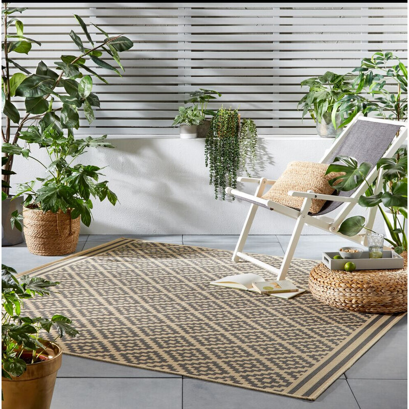 Flair Rugs koberce DOPRODEJ: 120x170 cm Kusový koberec Florence Alfresco Moretti Beige/Anthracite – na ven i na doma - 120x170 cm