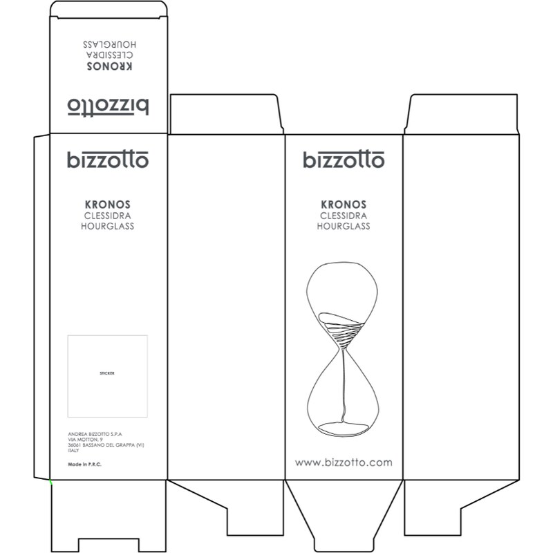 Transparentní skleněné přesýpací hodiny Bizzotto Kronos 39,7 cm