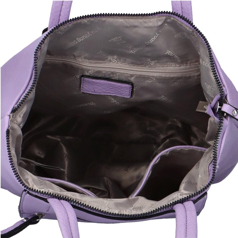 Coveri Stylový dámský koženkový batoh Enola, fialová