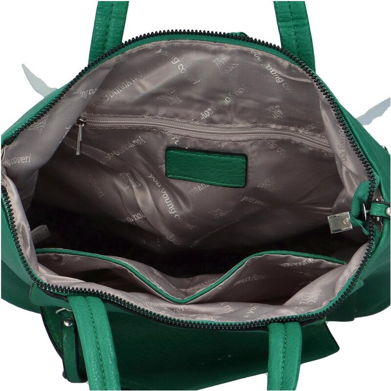 Coveri Stylový dámský koženkový batoh Enola, zelená